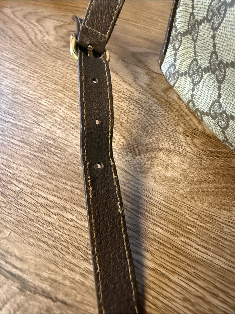 Gucci Brown GG Supreme Canvas Bucket Crossbody Authentic Vintage - Picture 4 of 8